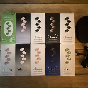 Ohora Gel Nail Strips Set of 10 with Portable Ohora Gel Lamp